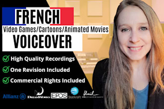 be your french characters voiceover