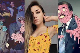 illustration your picture into style grime art