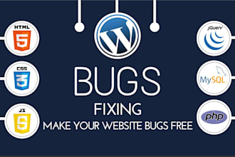 resolve bugs in wordpress,html,css,bootstrap and javascript