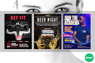 design stylish flyers,  posters for you