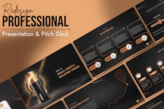 redesign powerpoint presentation and pitch deck slides