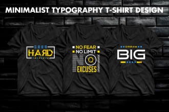 create a custom trendy minimalist typography t shirt design
