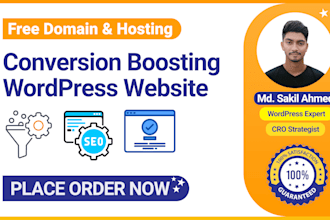 do full website creation and provide domain and hosting free
