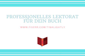 do a professional lektorat for your german book