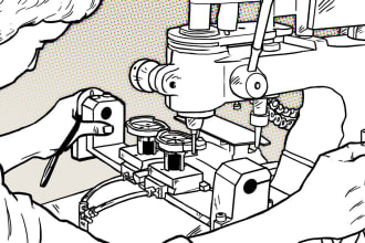 draw an awesome line art instruction manual and equipments