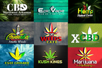 do vape smoke shop weed medical marijuana cbd hemp oil cannabis logo