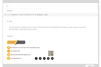create clickable HTML email signature design