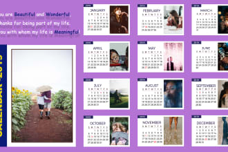 design personalized calendar for you and for your loved one