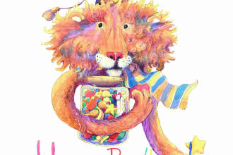 draw a watercolor illustration for a greeting card