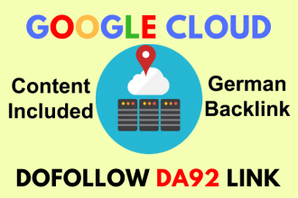 create google cloud da92 do follow german backlink