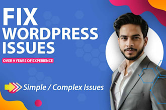 professionally fix wordpress issues, errors and bugs