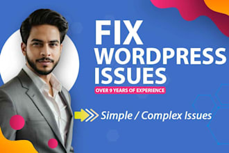 fix wordpress problems , issues , errors and bugs