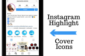 create custom instagram highlight cover photos in 24 hrs