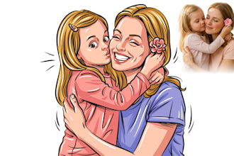 convert photo to funny cartoon portrait