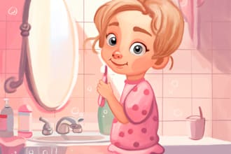 draw cute childrens book illustration