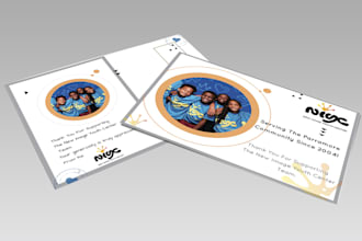 design a professional postcard, invitation card for you