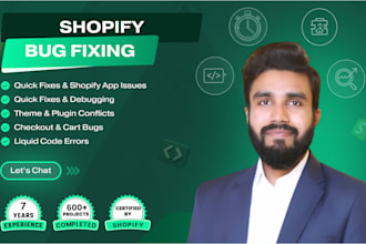 do shopify custom coding and fix shopify bug in your store