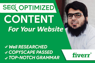 write SEO optimized content for your website