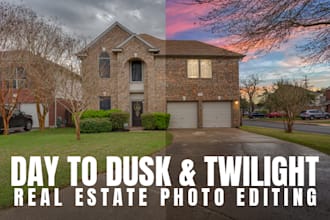 create stunning twilight and day to dusk real estate photos
