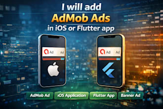 add admob ads in the ios or flutter app