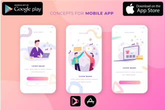 develop and design flutter or react native mobile apps