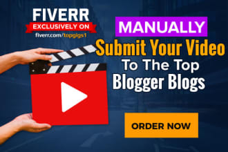 manually submit your youtube video to the top blogger blogs