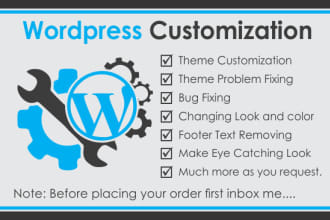 do wordpress theme or plugins customization,changes and redesign wp website