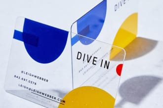 design clear transparent plastic business card