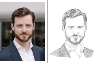 sketch hand drawn digital portrait drawing