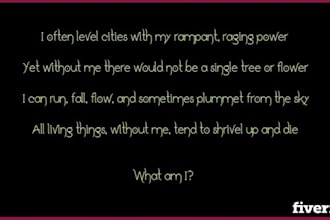 write a rhyming riddle on the subject of your choice