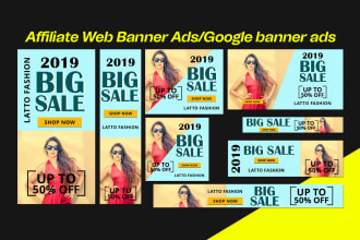 design affiliate web banner ads, google banner ads