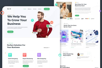 design landing page and web templates by using photoshop, xd or figma