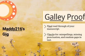 galley proof your manuscript