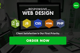 create custom responsive HTML website designs, design website