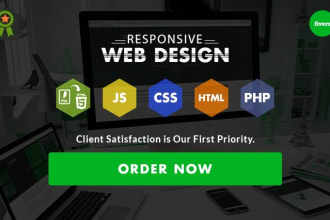create custom responsive HTML website designs