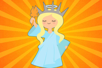 create a human cartoon character vector