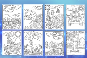 give you 50 pages summer activities coloring book