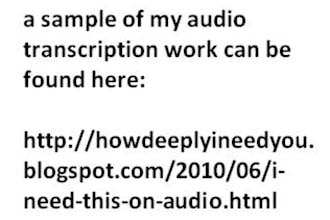 transcribe a 5 minute audio