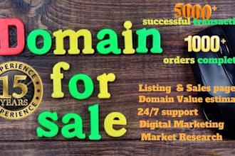 help to sell domain name with sales page and  domain listing