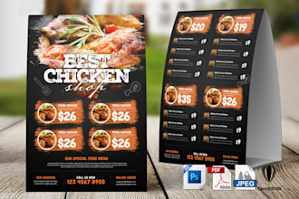 design modern editable restaurant menu