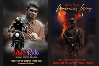 design professional movie or party poster flyer