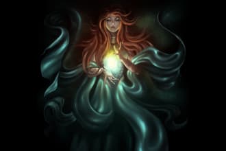 illustrate a fantasy character for you