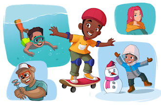 draw cartoon character design