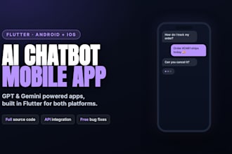 build ai mobile app, ai chatbot app in flutter for android and ios