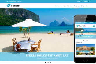 create or design booking affiliate website with wordpress