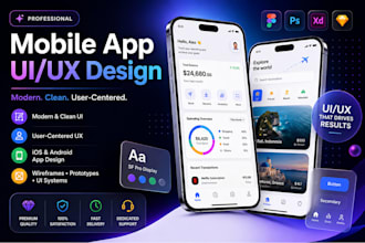 design ios and android mobile app UI UX in figma