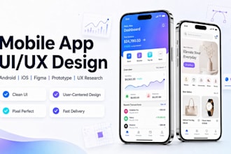 design ios and android mobile app UI UX in figma