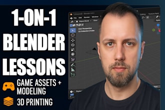 be your blender tutor for 3d modeling, game assets, and product design