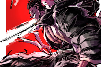 draw commission into anime or manga style art