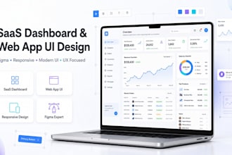 design a saas dashboard or web app UI in figma